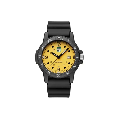 LUMINOX G Series Кварцевый механизм Мужские часы Часы 44 мм Желтый циферблат часов CARBONOX™ Корпус часов ПУ (полиуретан) Ремешок