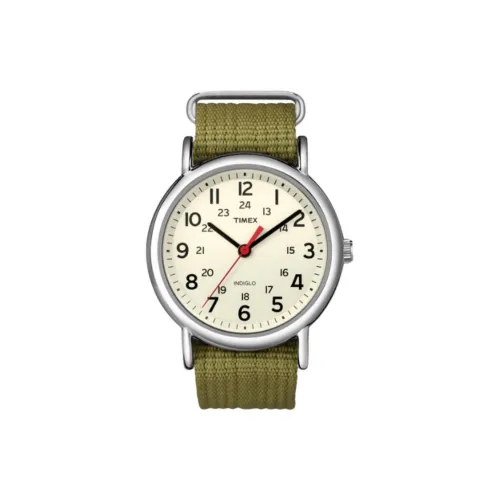 TIMEX Кварцевые часы Нейлоновый ремешок 38 мм Бежевый циферблат Унисекс