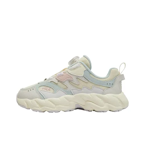 FILA KIDS BOA Детские беговые кроссовки Молоко Белый Дождь Туман Серый