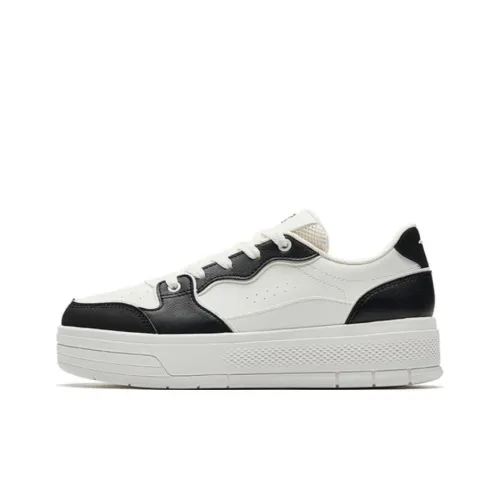 ANTA Jelly 2 Slip-resistant Abrasion-resistant Lightweight Low-Top Skateboarding Shoes Women's White Black ANTA Jelly 2 Противоскользящие Износостойкие Легкие Низкие Кроссовки для скейтбординга Женские Белые Черные