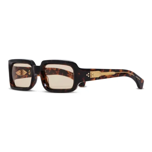 JACQUES MARIE MAGE Металлический ацетат Прямоугольные Солнцезащитные очки Унисекс Черепаховый