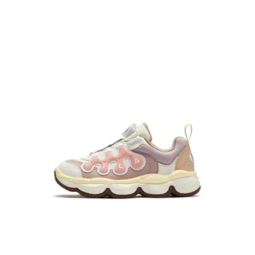 FILA KIDS BOA Устойчивый к истиранию Низкий Топ Детская Баскетбольная Обувь Белый Розовый Детский