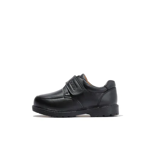 Annil Slip-resistant и дышащий низкий топ детская кожаная обувь черного цвета для малышей