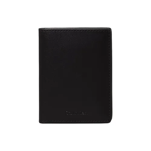 Calvin Klein Коровья кожа зернистая текстура кошелек мужской черный