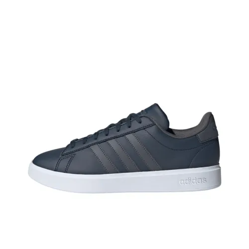 Adidas GRAND COURT 2,0 Slip-resistant Abrasion-resistant Low Top Skateboard Shoes Unisex Blue Gray Adidas GRAND COURT 2,0 Противоскользящие Устойчивые к истиранию Низкие Кеды для скейтбординга Унисекс Синий Серый
