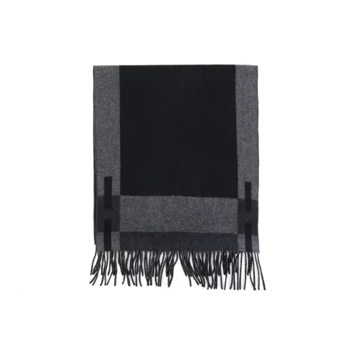 HERMES Кашемир Вязаные Шарфы Унисекс Черный