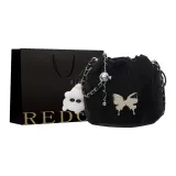 Чёрный + сумка для покупок + подвеска