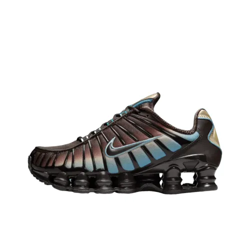 Nike Shox TL Series Slip-resistant Abrasion-resistant Low Top Casual Running Shoes Women's Black Blue Найк Шокс TL Серия Противоскользящие Устойчивые к истиранию Низкий Топ Повседневные Беговые Кроссовки Женские Черный Синий