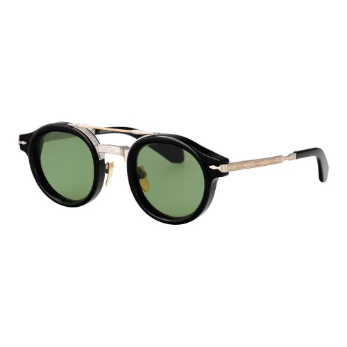 JACQUES MARIE MAGE Сплав β-титан Ацетат Нерегулярная форма Солнцезащитные очки Унисекс Черный