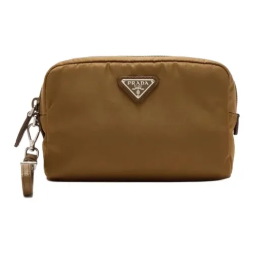 PRADA RE Нейлон Переработанный полиамид Клатч Мини Женский Коричневый