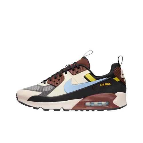 Nike Air Max 90 Low Топ Повседневные Беговые Кроссовки Мужские Синие Коричневые