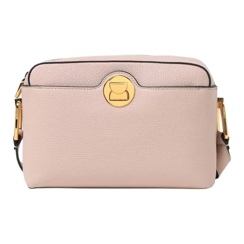 COCCINELLE Коровья кожа крупнозернистая текстура сумка через плечо стандартная женская розовая