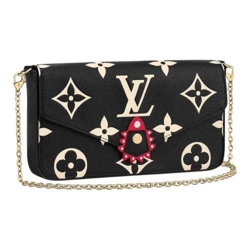 LOUIS VUITTON Сумка через плечо из коровьей кожи женская черная