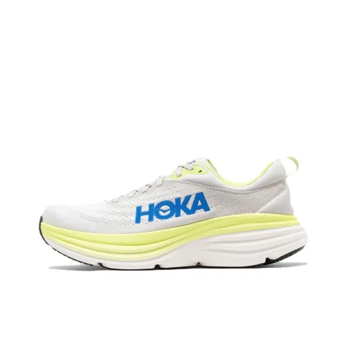 HOKA ONE ONE Bondi 8 Низкий топ Беговые кроссовки Мужские Серый Синий