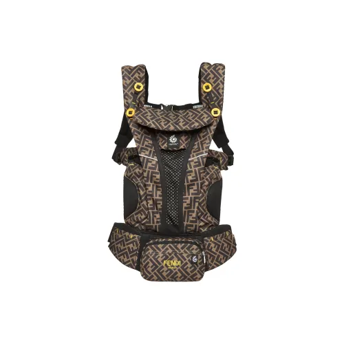 FENDI Смешанный Винилацетат Рюкзак Детский Коричневый