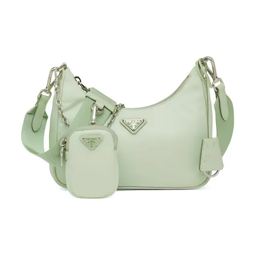 PRADA Нейлоновая сумка через плечо подмышечная сумка сумка через плечо мини женская аква-зеленый