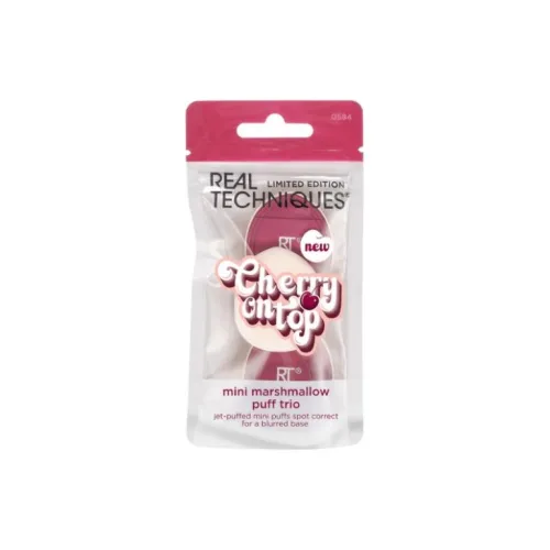 Real Techniques Cherry On Top Mini Cotton Candy Creamy Pink Set Легко наносится