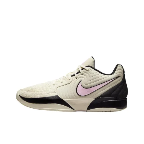 Nike Ja Morant 2 Slip-Resistant Abrasion-Resistant Low-Top Баскетбольные кроссовки Унисекс Бежево-черный