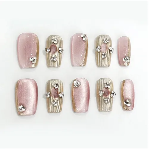 PURUITI BRUNO Bucciarati Коллекция False Nail Средний LADDER Нежно-розовый Jump Цвет