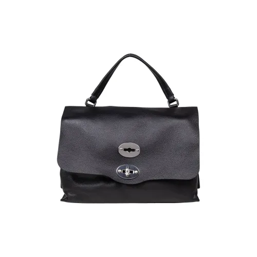 Zanellato Postina Кожа Курьерская Сумка Сумка через плечо Сумка Маленькая Женская Черная