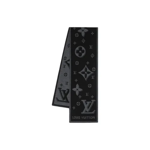 LOUIS VUITTON Шерсть Трикотаж Шарфы Мужской Черный