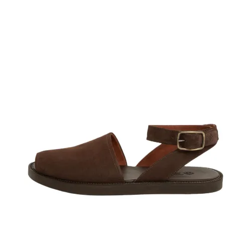 Loro Piana Deia Walk one Ремень Сандалии Мужские Коричневые