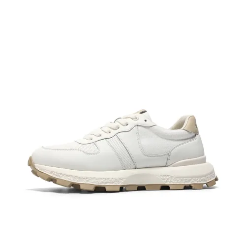 NAVIGARE Маленький Парус Высота Увеличивающий Низкий Топ Повседневный Мужской Белый Абрикос