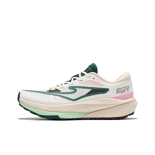 Erke Slip-Resistant и Abrasion-Resistant Покрытие Низкие Кроссовки для Беговых Пути Женские Белые Зеленые