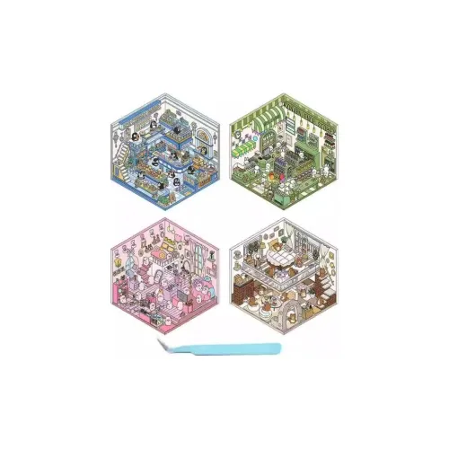TOI 3D Хранение Ландшафт PLANNER Стикер с 3D-эффектом Мини Дом DIY Миниатюрная Сцена Стикер Игрушки