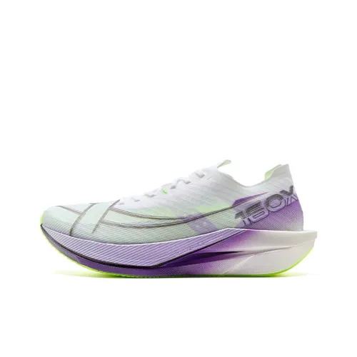 XTEP 160X 6,0 Устойчивый к истиранию Легкий Отскок Низкий Топ Карбоновая плита Марафон Беговые кроссовки Мужской Фиолетовый