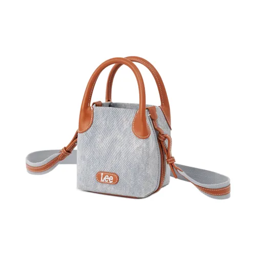 Сумка Lee Co-branded Model Ткань Ведро Сумка через плечо Ручная сумка среднего размера Женская промытый синий