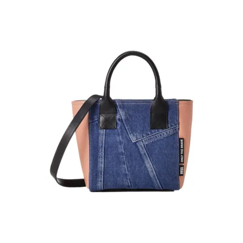 DIESEL Деним Пэчворк Тоут Сумка Сумка для покупок Сумка через плечо Сумка Экстра Маленькая Женская Синяя
