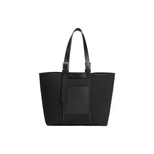 HERMES Etriviere Pocket Goeland Холст Hunter Телячья кожа And Swift Телячья кожа Сумка Женская Черный