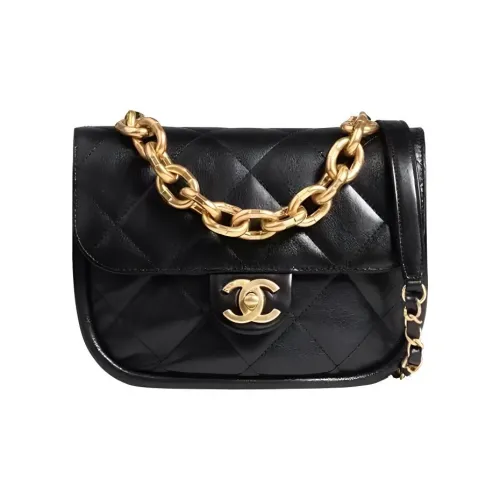 CHANEL Lambskin Messenger Bag Coin Purse Crossbody Bag Mini Women's Black CHANEL Курьерская сумка из овечьей кожи кошелек для монет сумка через плечо мини женский черный