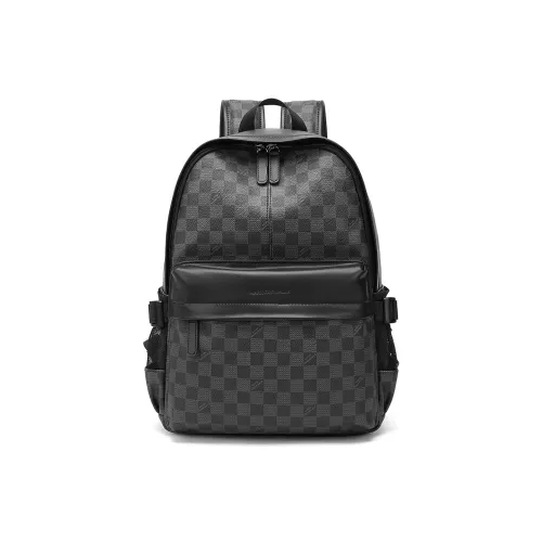 FAIRWHALE Рюкзак из синтетической кожи сумка для ноутбука стандартный мужской черный