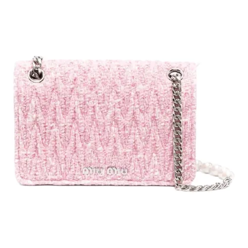 MIU MIU Сумка через плечо из ткани женская розовая