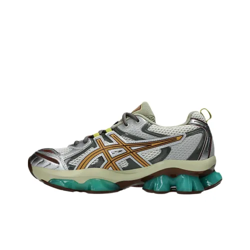 Asics Гель Quantum KINETIC Низкий Топ Повседневная Обувь Унисекс Серебристый Желтый Синий