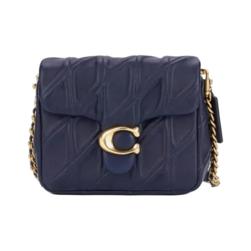 COACH Times Square Tabby Овчина Сумка через плечо Маленькая Женская Темно-морская синяя