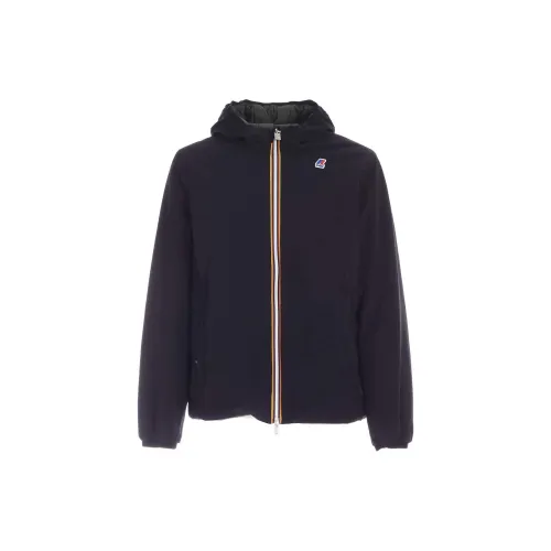 K WAY Хлопковый пуховик Мужской Черный