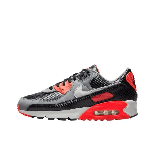 Nike Air Max 90 Low Топ Повседневные Беговые Кроссовки Мужские Черные Серые Красные