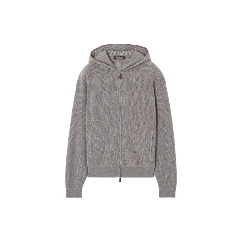 Loro Piana Серый Мужской Кашемировый Свитер