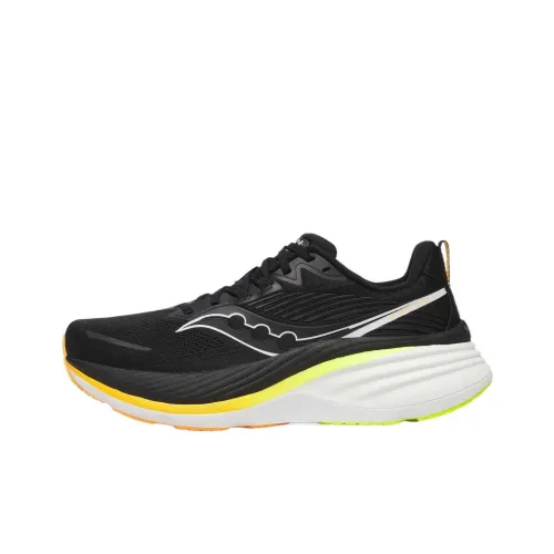 Saucony Hurricane 24 Устойчивая к истиранию Низкая Обувь для Беговых соревнований на длинные дистанции Мужская Черная
