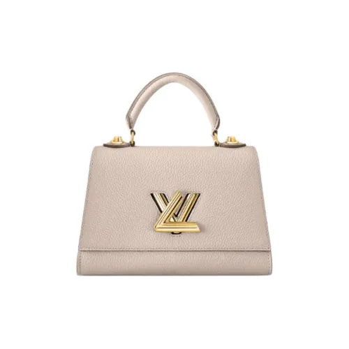 LOUIS VUITTON Twist кожаная сумка через плечо маленькая сумка для женщин бежевого цвета
