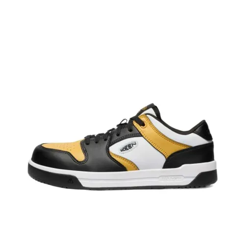 KEEN Overton Slip-Resistant Abrasion-Resistant Low-Top Skateboard Shoes Men's Black Yellow KEEN Overton Slip-Resistant Abrasion-Resistant Низкие Кроссовки для Скейтбординга Мужские Черные Желтые
