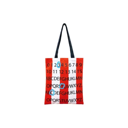 3omeTHINGCHIC Полиэстер Сумка для покупок Многоразовая сумка Сумка Сумка через плечо Стандартная Унисекс Красный Белый