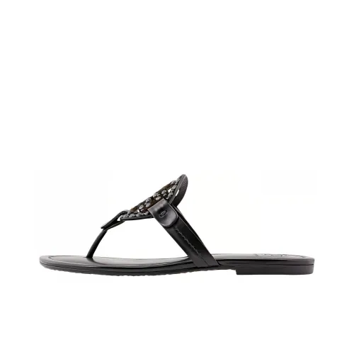 TORY BURCH Miller Резиновая подошва Шлепанцы Женские Черный