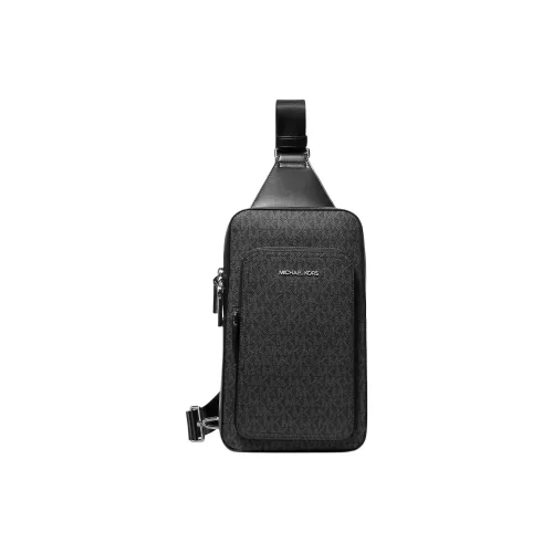 MICHAEL KORS MK Cooper Покрытый холст Sling Сумка Сумка через плечо Мужская Черная