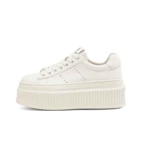 BOERDIQI Белые Кроссовки Легкие Увеличивающие Высоту Низкие Кроссовки для Скейтбординга Женские Белые