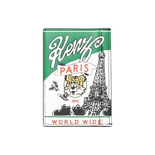 KENZO Коровья кожа Держатель для карт Стандартный Мужской Черный