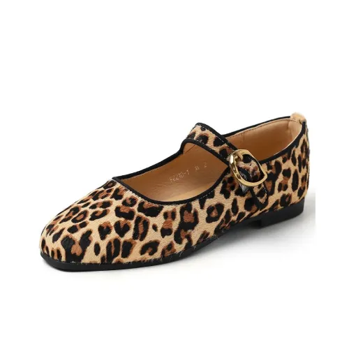 Rongcheng shoe king Туфли Мэри Джейн Леопардовый принт Женские
